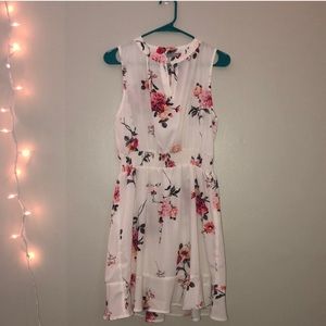 white floral dress!
